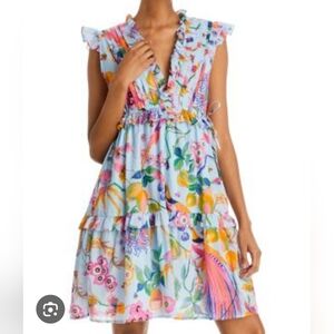 Banjanan Chandra Mini dress  Size M Multicolor 100%cotton Floral Print Boho